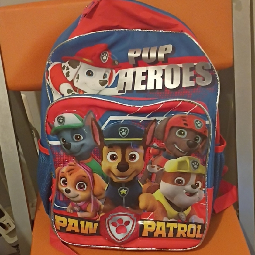 Paw Patrol Colorful Pup Heroes Backpack - Red, Blue & Yellow